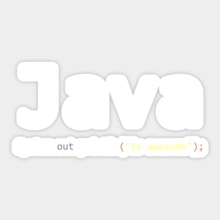 Java is awesome - Computer Programming Sticker